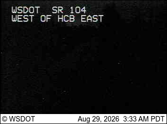 SR 104 at MP 12.1: W of Hood Canal Bridge VMS East live camera view