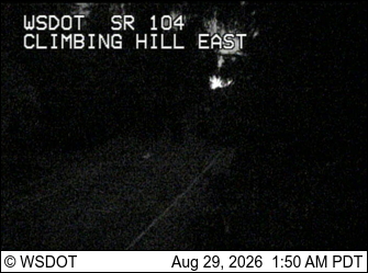 SR 104 at MP 13.1: Climbing Hill Looking West live camera view