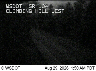 SR 104 at MP 13.1: Climbing Hill Looking East live camera view