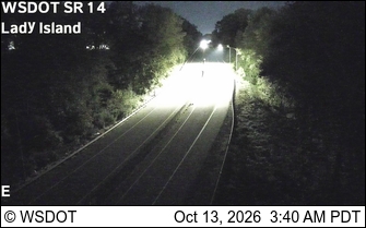 SR 14 at MP 13.1: Lady Island live camera view
