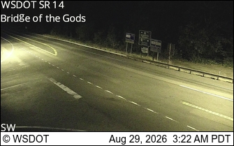 SR 14 at MP 41.5: Bridge of the Gods live camera view