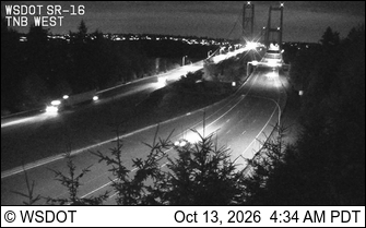 SR 16 at MP 8.5: Tacoma Narrows Bridge, Westside live camera view