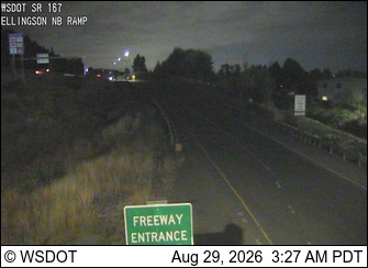 SR 167 at MP 12.3: Ellingson Rd, NB live camera view
