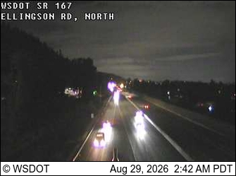 SR 167 at MP 12.4: Ellingson Rd, N live camera view