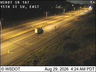 SR 167 at MP 13.9: 15th St SW, East live camera view