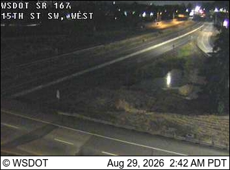 SR 167 at MP 13.8: 15th St SW, West live camera view