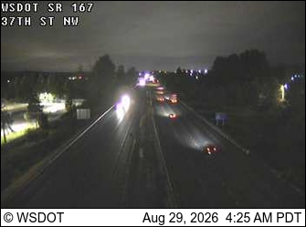 SR 167 at MP 17.1: 37th St NW live camera view