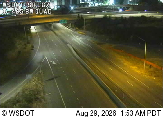 SR 167 at MP 26.2: I-405, SW Quad live camera view
