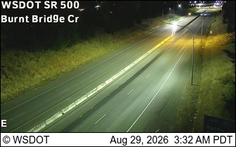 SR 500 at MP 1.4: Burnt Bridge Creek live camera view