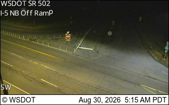 SR 502 at MP 0.5: I-5 NB off ramp live camera view