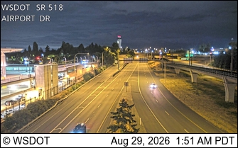 SR 518 at MP 2.2: Airport Dr live camera view