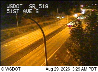 SR 518 at MP 3.4: 51st Ave S live camera view