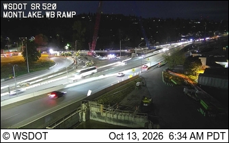 SR 520 at MP 0.9: Montlake Blvd, North live camera view