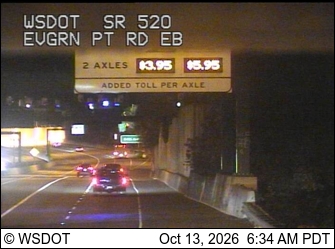SR 520 at MP 4.1: Evergreen Pt Rd, EB live camera view