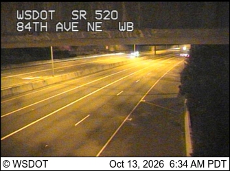 SR 520 at MP 4.5: 84th Ave NE, WB live camera view