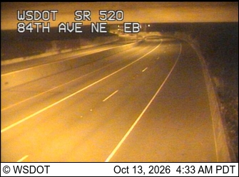 SR 520 at MP 4.6: 84th Ave NE, EB live camera view