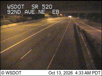 SR 520 at MP 5.2: 92nd Ave NE, EB live camera view