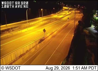 SR 520 at MP 6.2: 108th Ave NE, North live camera view
