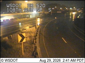 SR 520 at MP 6.2: 108th Ave NE, South live camera view