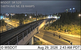 SR 520 @ MP 9.1: 148th Ave NE, EB Ramps live camera view