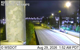 SR 520 @ MP 10.1: NE 40th St, WB Ramps live camera view