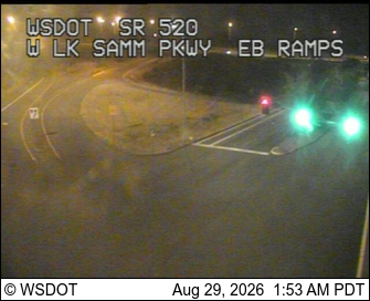 SR 520 at MP 11.8: W Lake Sammamish, EB Ramps live camera view