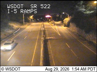 SR 522 at MP 0.3: I-5 Ramps live camera view