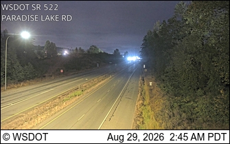 SR 522 at MP 16.5: Paradise Lake Rd live camera view