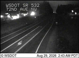 SR 532 at MP 5.8: 72nd Ave NW live camera view