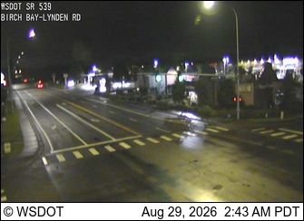 SR 539 at MP 10.5: Birch Bay - Lynden Rd live camera view