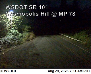 US 101 at MP 78.3: Cosmopolis Hill live camera view