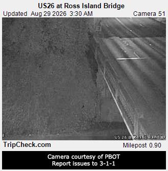 US 26 at Ross Island Bridge live camera view