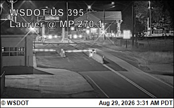 US 395 at MP 270.1: Laurier (3) live camera view
