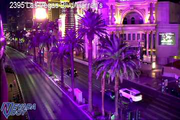 Las Vegas Blvd & Harrahs-Mirage Exit F1 live camera view