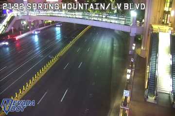Las Vegas Blvd & Spring Mountain - Sphere F1 live camera view
