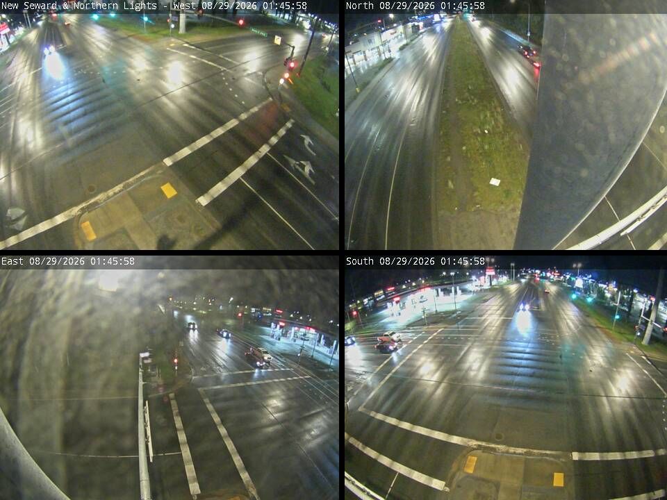 New Seward Hwy & Northern Lights live camera view