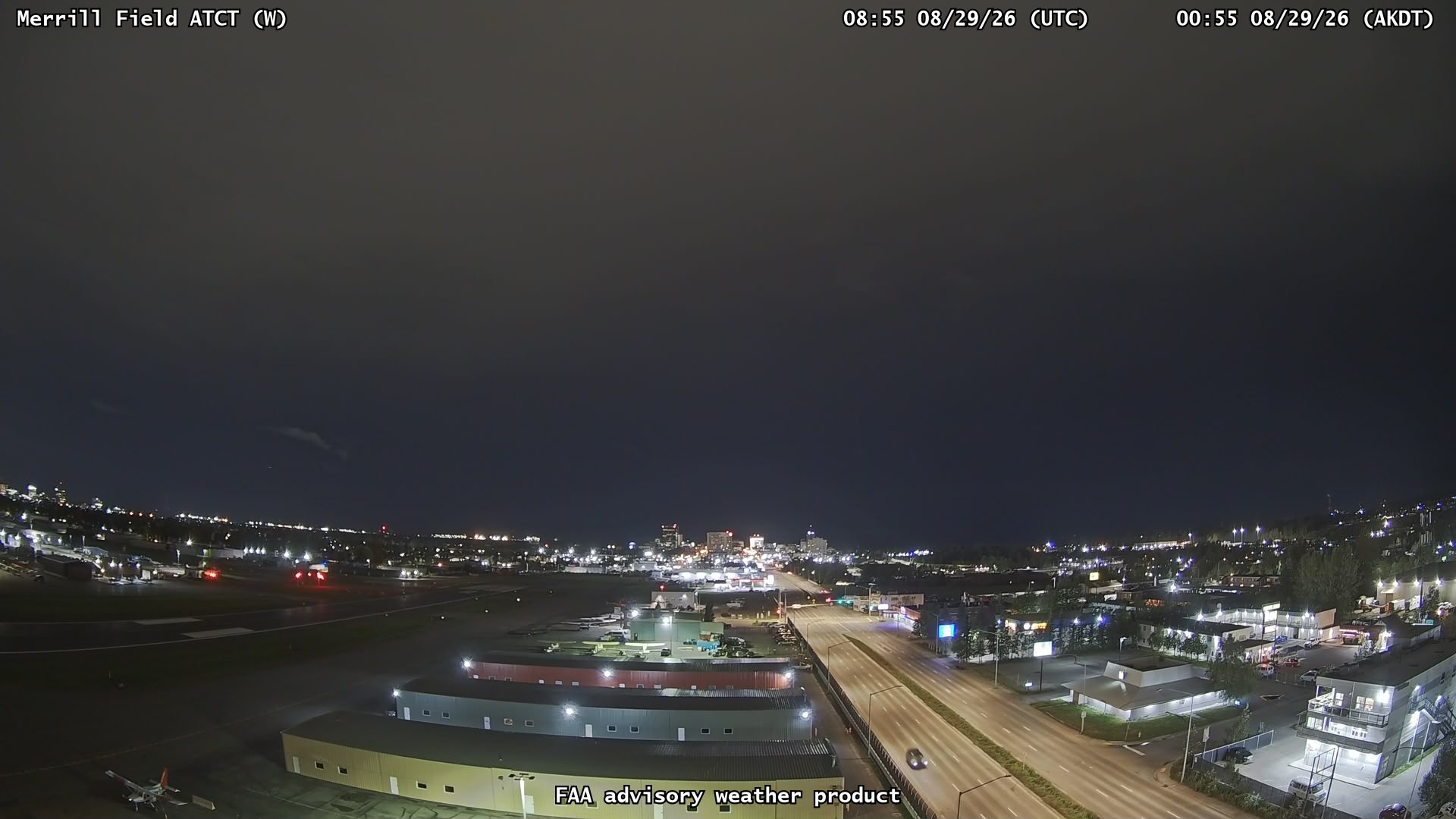 Merrill Field ATCT — West live camera view