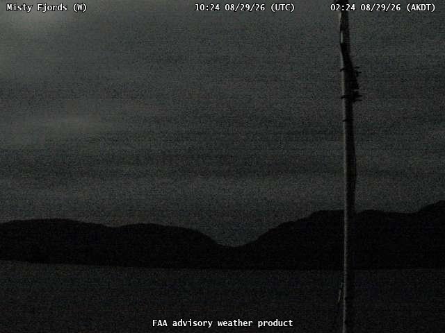 Misty Fjords — West live camera view