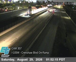 I-105 : (307) Crenshaw Blvd On-Ramp live camera view