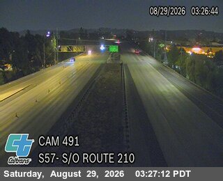 SR-57 : (491) South of I-210 live camera view