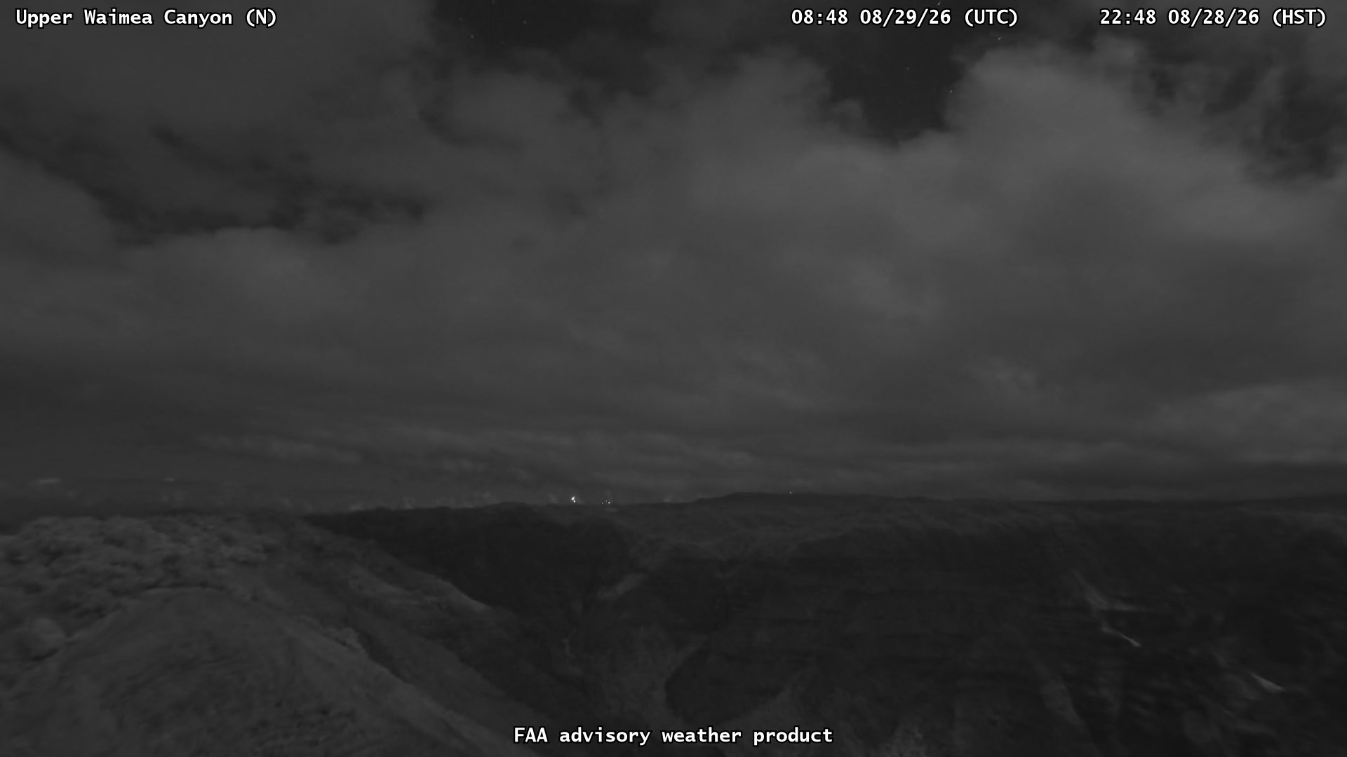 Upper Waimea Canyon — North live camera view