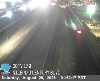 I-110 : (170) North Of Century Blvd live camera view