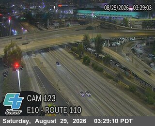 I-10 : (123) Route 110 CHP Tower live camera view