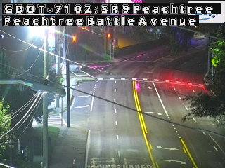 SR 9 / Peachtree Rd at Peachtree Battle Ave live camera view