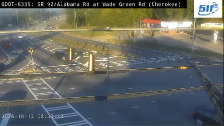 SR 92/Alabama Rd at Wade Green Rd live camera view
