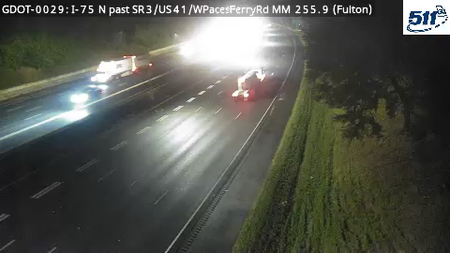 I-75 N past WPacesFerryRd MM 255.5 live camera view