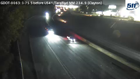 I-75 S before US41/TaraBlvd MM 234.9 live camera view