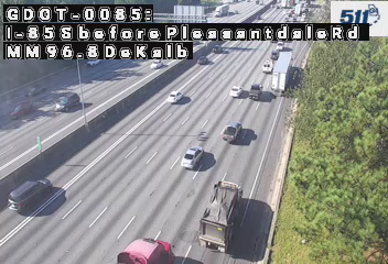 I-85 S before PleaSSPtdaleRd MM 96.8 live camera view