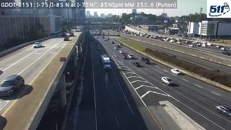 I-75/I-85 N at I-75N/I-85NSplit MM 250.6 live camera view