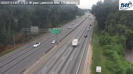 I-20 W past LawtonSt MM 54.9 live camera view
